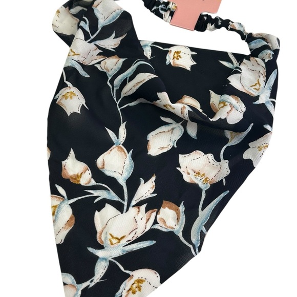 New Floral Black Hair Scarf 8 other reason headband - Picture 1 of 4